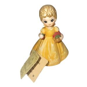 Vintage 1974 Josef Originals George Good Corp. July Girl in yellow Dress Figure